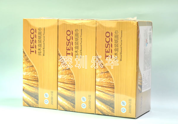 TESCO木盒纸面巾包装案例